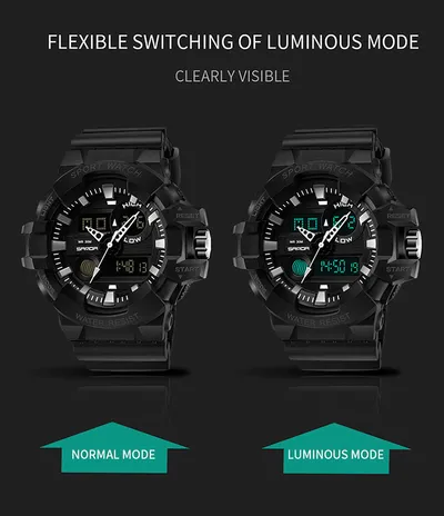 Waterproof men's electronic watch
