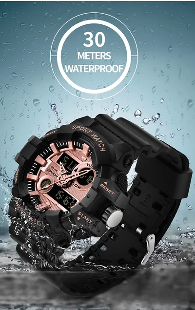 Waterproof men's electronic watch