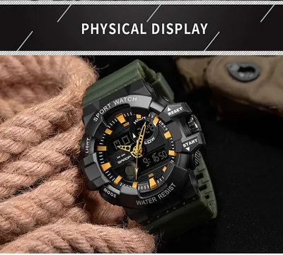 Waterproof men's electronic watch