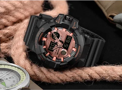 Waterproof men's electronic watch