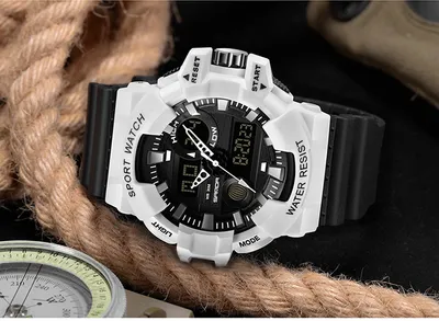 Waterproof men's electronic watch