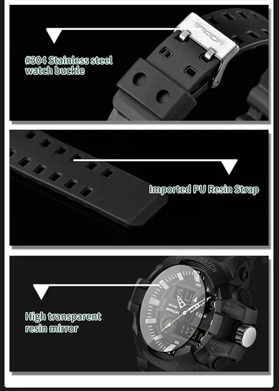 Waterproof men's electronic watch