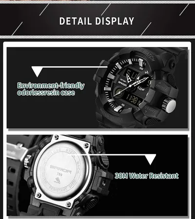 Waterproof men's electronic watch