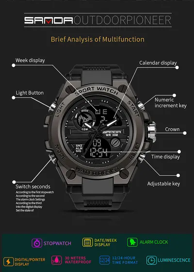 Outdoor sports electronic watch