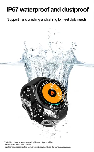 Smart watch 1.2 inch true round screen touch monitoring