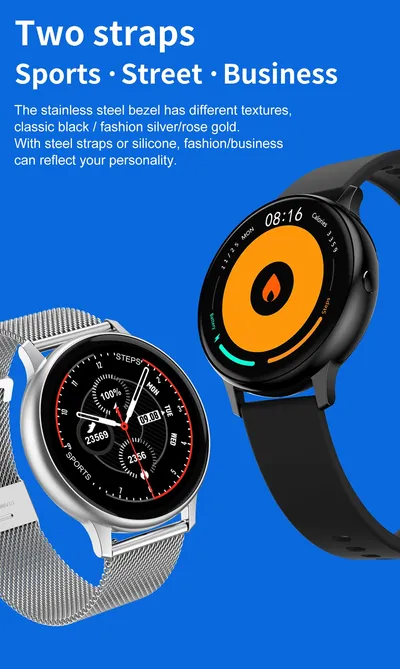 Smart watch 1.2 inch true round screen touch monitoring