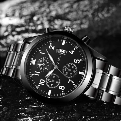 Waterproof Calendar Steel Band Watch