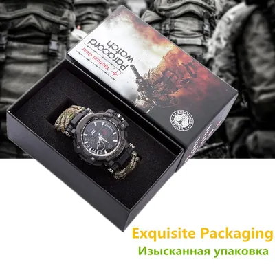 Outdoor survival waterproof multi-function watch