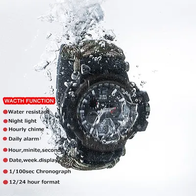 Outdoor survival waterproof multi-function watch