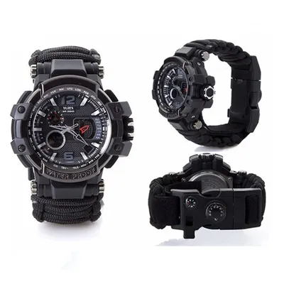 Outdoor survival waterproof multi-function watch