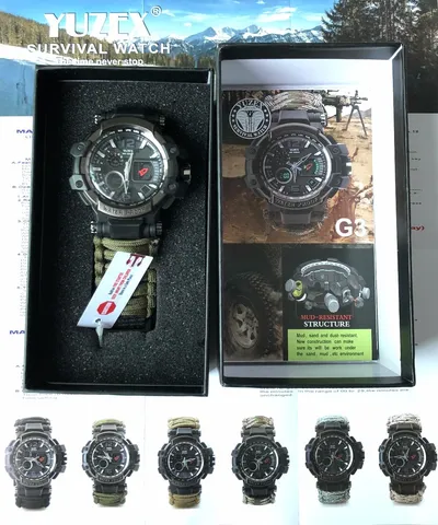 Outdoor survival waterproof multi-function watch