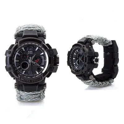 Outdoor survival waterproof multi-function watch