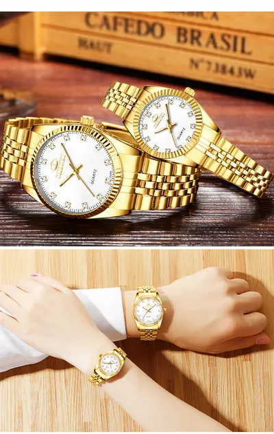 Golden couple watch men