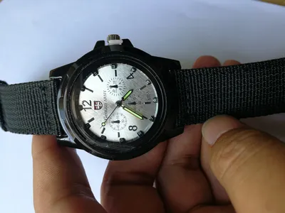 Military Men Gemius Army Sport Round Dial New Quartz Nylon Band Wrist Watch