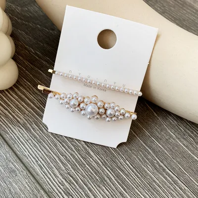 Pearl flower hair clip rhinestone hair clip