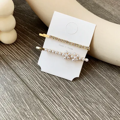 Pearl flower hair clip rhinestone hair clip