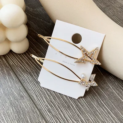 Pearl flower hair clip rhinestone hair clip