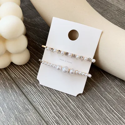 Pearl flower hair clip rhinestone hair clip