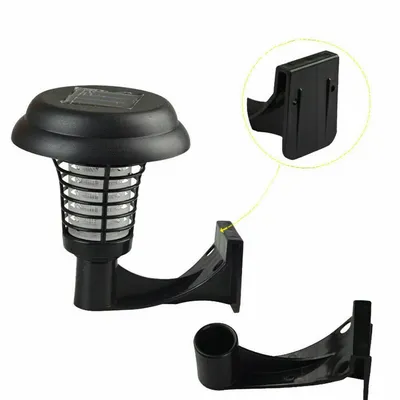 Solar Led Rechargeable Anti-Mosquito Lamp Electronic Fly Bug Zapper Insect Pest  Uv Trap Outdoor Garden Lawn Lamp