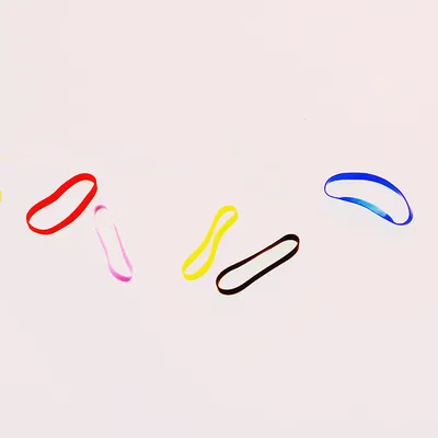 About 2,000 colorful children's baby colored rubber bands, hair band hair rope, head rope disposable rubber band