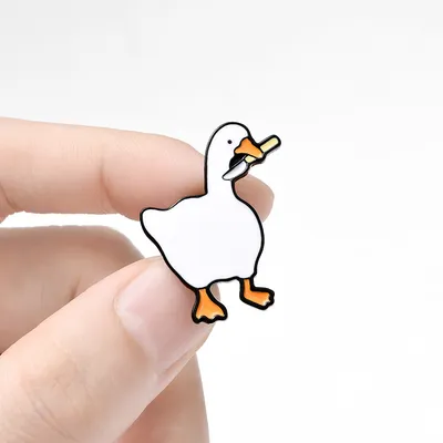 Untitled Goose Game Fun Game Big Goose Brooch