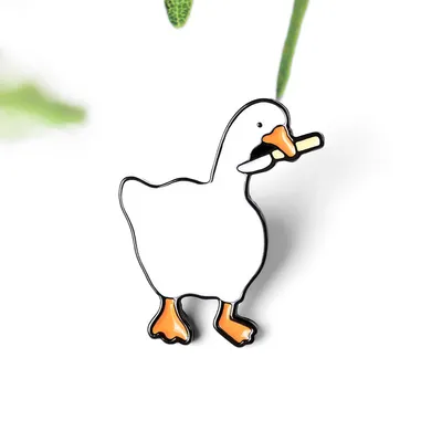 Untitled Goose Game Fun Game Big Goose Brooch