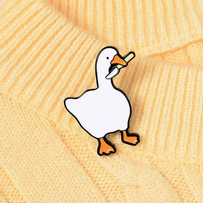 Untitled Goose Game Fun Game Big Goose Brooch