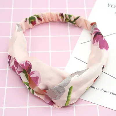 Flower elastic silk hair band