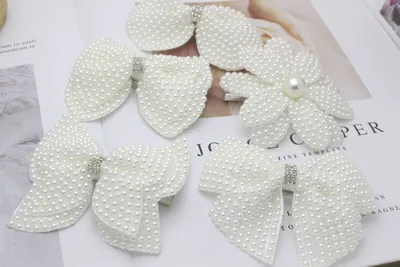 Bow Tiara Pearl Hair Clip