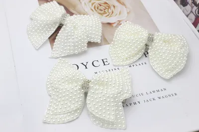 Bow Tiara Pearl Hair Clip