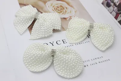 Bow Tiara Pearl Hair Clip