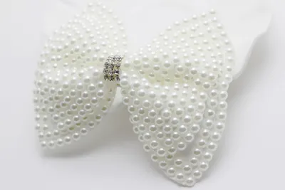 Bow Tiara Pearl Hair Clip