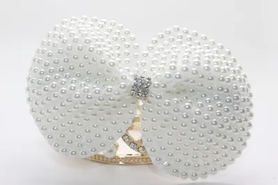 Bow Tiara Pearl Hair Clip