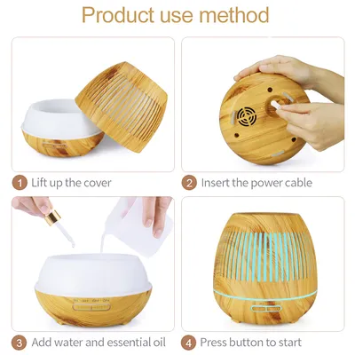 Colorful lights hollow aromatherapy machine