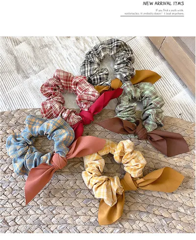Net Red Simple Bow Knot Hair Rope Rubber Band Female Hair