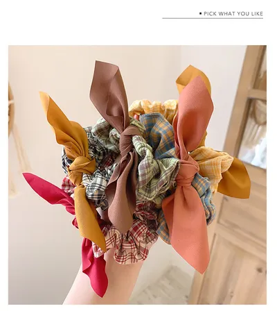 Net Red Simple Bow Knot Hair Rope Rubber Band Female Hair
