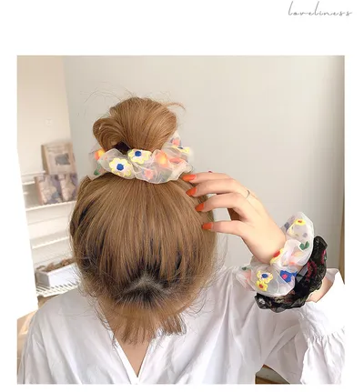 Net Red Simple Bow Knot Hair Rope Rubber Band Female Hair
