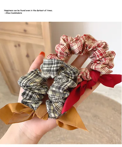 Net Red Simple Bow Knot Hair Rope Rubber Band Female Hair