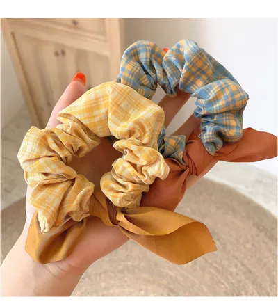 Net Red Simple Bow Knot Hair Rope Rubber Band Female Hair