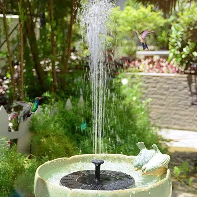 نافورة مياه شمسية عائمة مصغرة من ميركوري جاردن