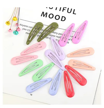 Drops of oil colored bangs hair clips