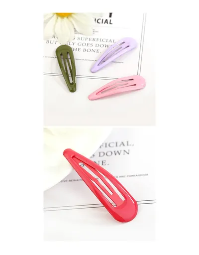 Drops of oil colored bangs hair clips