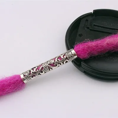 10 Pcs / Lot silver metal hollow hair braid