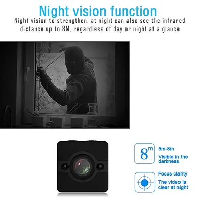 SQ12 Mini Camera HD 1080P Waterproof Night Vision Mini Camcorder Motion Detectiom Video Recorder Action Camera pk SQ8 SQ9 Kamera