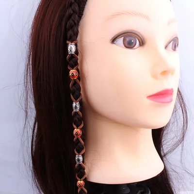 10 Pcs / Lot silver metal hollow hair braid