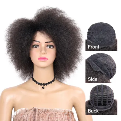 Fluffy curly hair wig