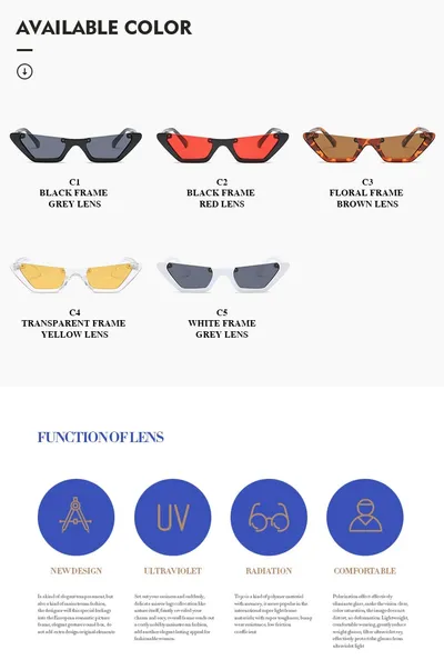 Retro Cat Eye Sunglasses Women Fashion