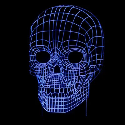 مصباح ليلي ثلاثي الأبعاد بتقنية LED، مصباح متغير الألوان، مصباح على شكل جمجمة هالوين، مصباح مكتب ثلاثي الأبعاد بتقنية الهولوغرام، هدية للأطفال، خدمة توصيل مباشرة