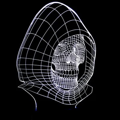 مصباح ليلي ثلاثي الأبعاد بتقنية LED، مصباح متغير الألوان، مصباح على شكل جمجمة هالوين، مصباح مكتب ثلاثي الأبعاد بتقنية الهولوغرام، هدية للأطفال، خدمة توصيل مباشرة