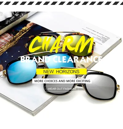 Flat Top Hot Square Sunglasses Men Women Luxury Brand Design Couple Lady Celebrity Brad Pitt Sun Glasses Super star Eyewear